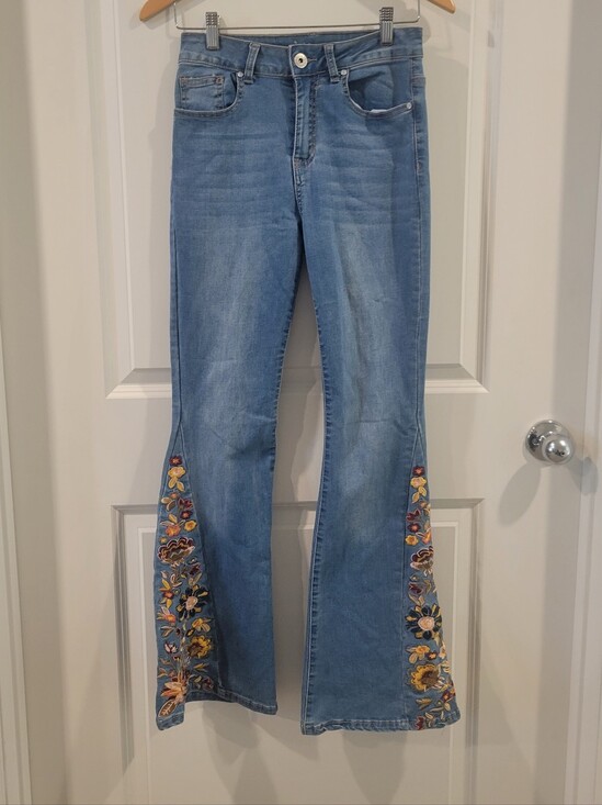Telepatia Denim - Telepatia Floral Flare Jeans Size 27